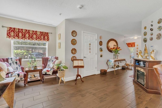 13480 Applerose Ln Unit 19, Orlando, FL 32824 - living room featuring wood finished floors and a textured ceiling