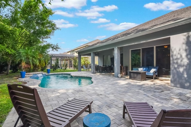 595 American Holly Pl, Oviedo, FL 32765 - outdoor pool featuring an outdoor hangout area and a patio