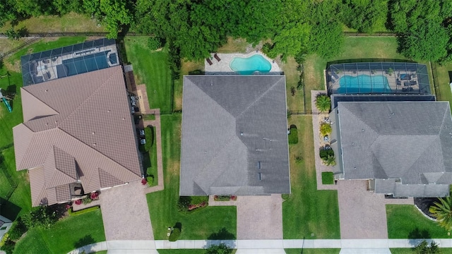595 American Holly Pl, Oviedo, FL 32765 - aerial view of a pool area
