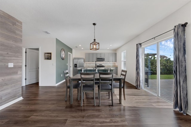 455 Lazio Cir, Debary, FL 32713 - dining area featuring baseboards, recessed lighting, and dark wood-style floors