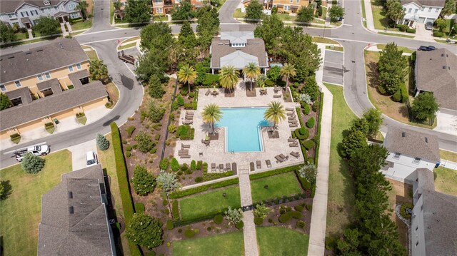 6543 Orange Cream Aly, Winter Garden, FL 34787 - aerial overview of property's location featuring nearby suburban area and a pool area
