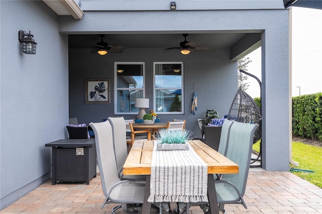 6543 Orange Cream Aly, Winter Garden, FL 34787 - view of patio / terrace with outdoor dining area, a ceiling fan, and outdoor lounge area