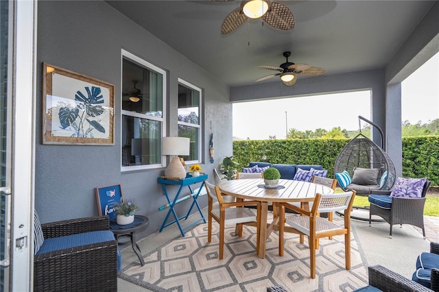 6543 Orange Cream Aly, Winter Garden, FL 34787 - view of patio / terrace featuring outdoor lounge area and a ceiling fan