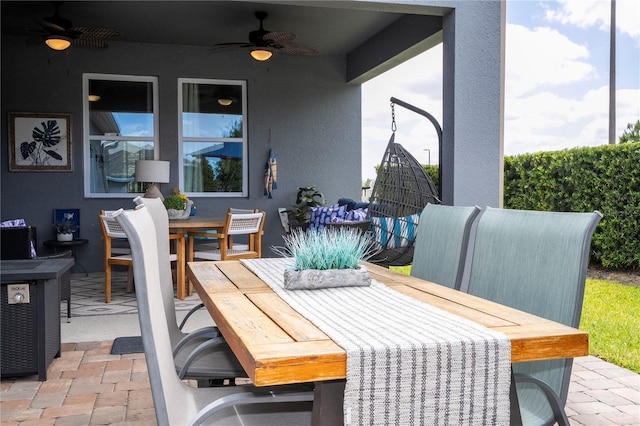 6543 Orange Cream Aly, Winter Garden, FL 34787 - view of patio / terrace with outdoor dining area and ceiling fan