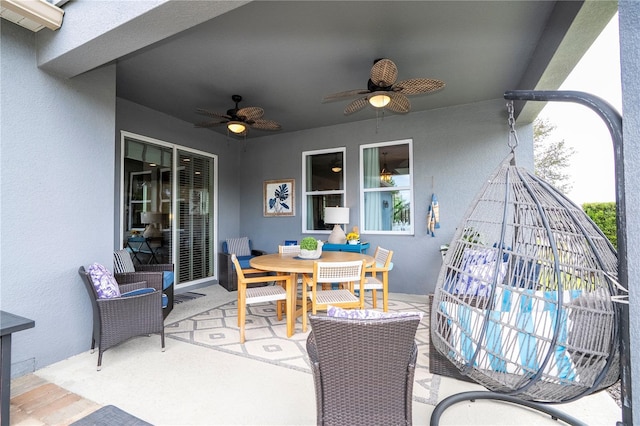 6543 Orange Cream Aly, Winter Garden, FL 34787 - view of patio with a ceiling fan and outdoor dining space