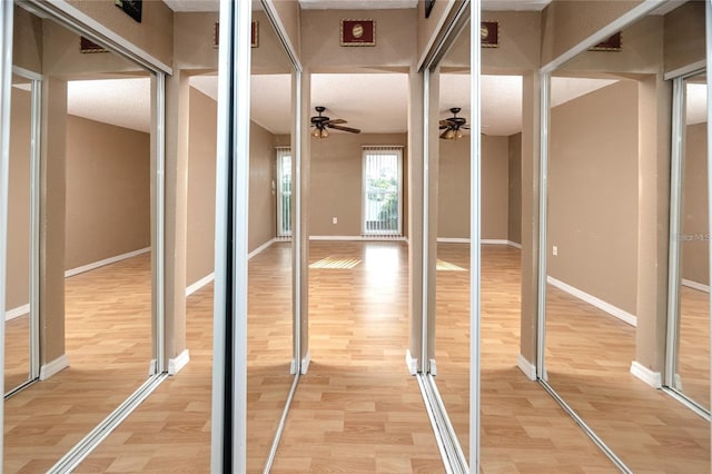 738 Haven Pl, Tarpon Springs, FL 34689 - hall with light wood-style floors and baseboards
