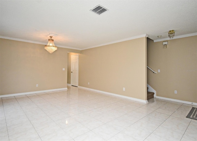 115 Bristol Forest Trl, Sanford, FL 32771 - empty room featuring stairs, crown molding, and baseboards