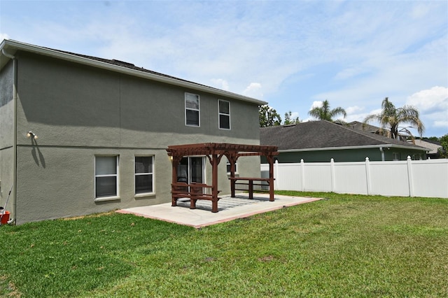 115 Bristol Forest Trl, Sanford, FL 32771 - rear view of property with a pergola, stucco siding, and a patio area