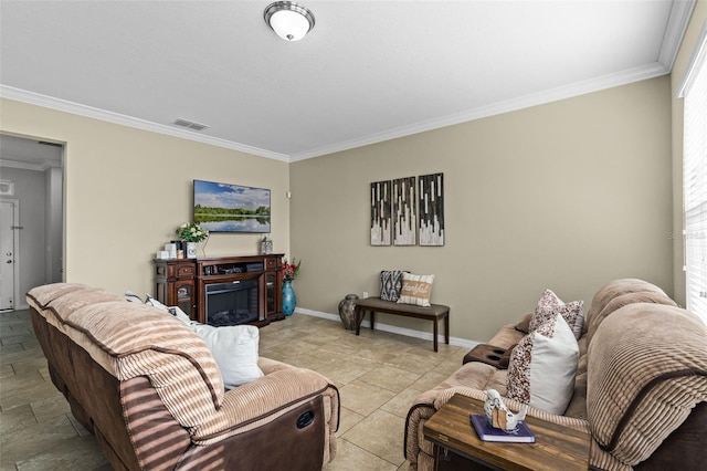 1553 Caterpillar St, Saint Cloud, FL 34771 - living room with ornamental molding and baseboards