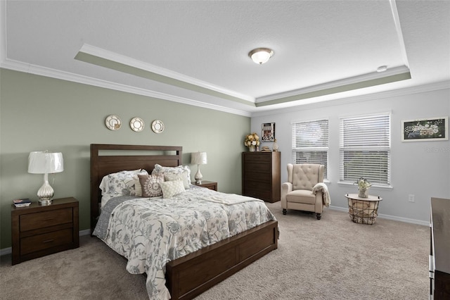 1553 Caterpillar St, Saint Cloud, FL 34771 - bedroom with a raised ceiling, crown molding, carpet, and baseboards