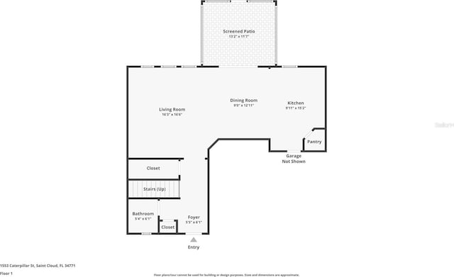 1553 Caterpillar St, Saint Cloud, FL 34771 - floor plan / room layout