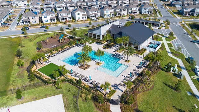 11631 Mystery Ln, Orlando, FL 32832 - aerial perspective of suburban area featuring a pool