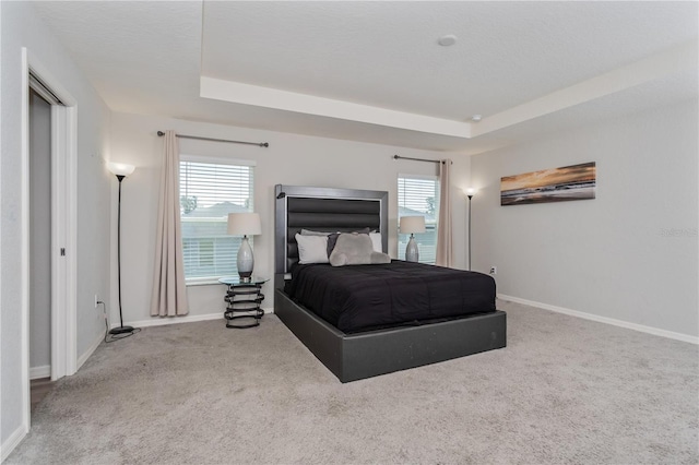 871 Orleans Dr, Eagle Lake, FL 33839 - bedroom featuring carpet flooring, baseboards, and a tray ceiling