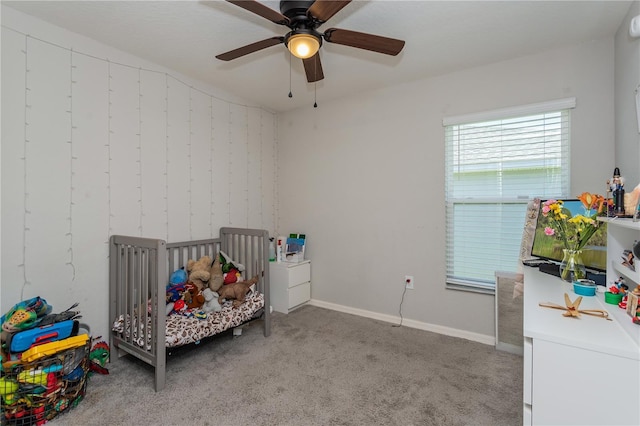 871 Orleans Dr, Eagle Lake, FL 33839 - bedroom with light carpet and ceiling fan
