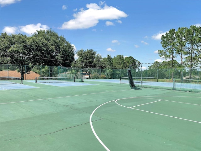 10249 Spring Lake Dr, Clermont, FL 34711 - view of sport court featuring a tennis court and community basketball court