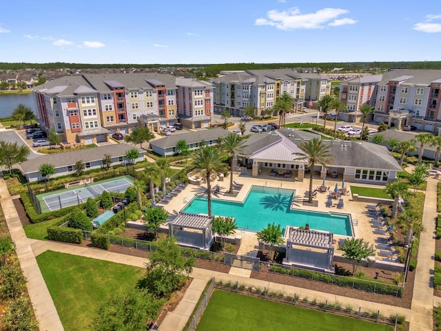 7573 Laureate Blvd Unit 1-404, Orlando, FL 32827 - drone / aerial view of a pool