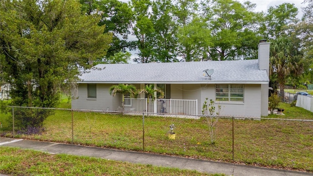 715 Ballard St, Altamonte Springs, FL 32701 - ranch-style house with a shingled roof and a chimney