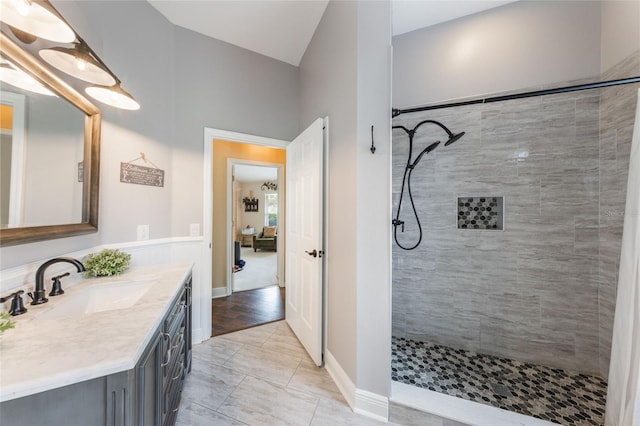 441 Hightower Dr, Debary, FL 32713 - bathroom with a tile shower and vanity