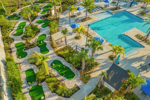 1596 Moon Valley Dr, Davenport, FL 33896 - drone / aerial view of a pool