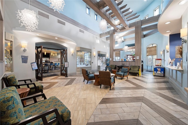 1596 Moon Valley Dr, Davenport, FL 33896 - lobby with a towering ceiling and recessed lighting