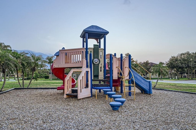 view of community jungle gym