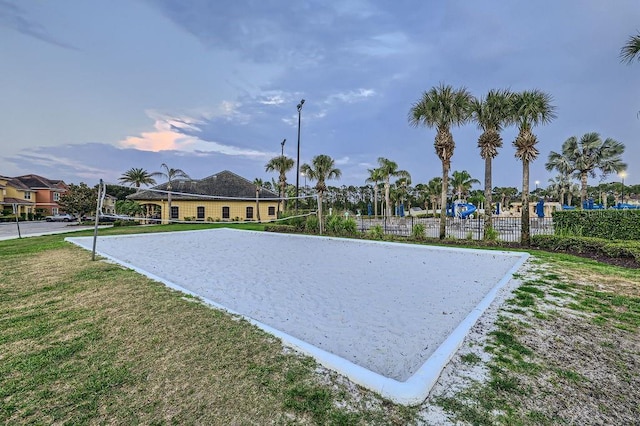view of home's community with volleyball court