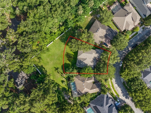 2827 Park Meadow Dr, Apopka, FL 32703 - aerial view of residential area with property boundaries highlighted