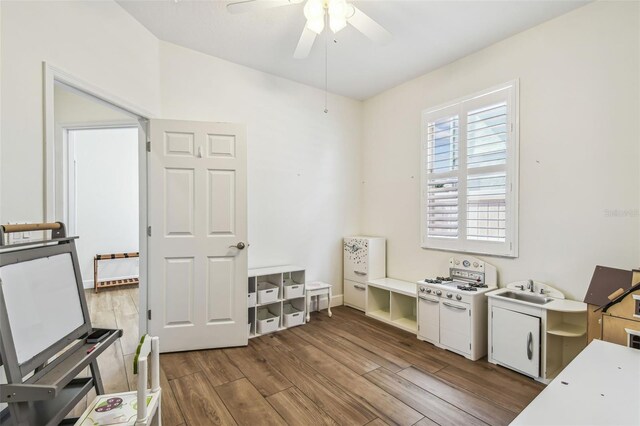 14003 Sobrado Dr, Orlando, FL 32837 - office space featuring wood finished floors and ceiling fan
