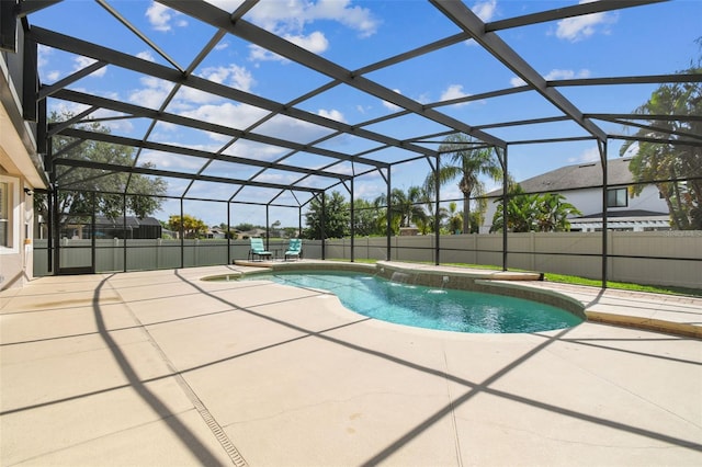 14003 Sobrado Dr, Orlando, FL 32837 - view of pool featuring a patio, a lanai, and a fenced backyard