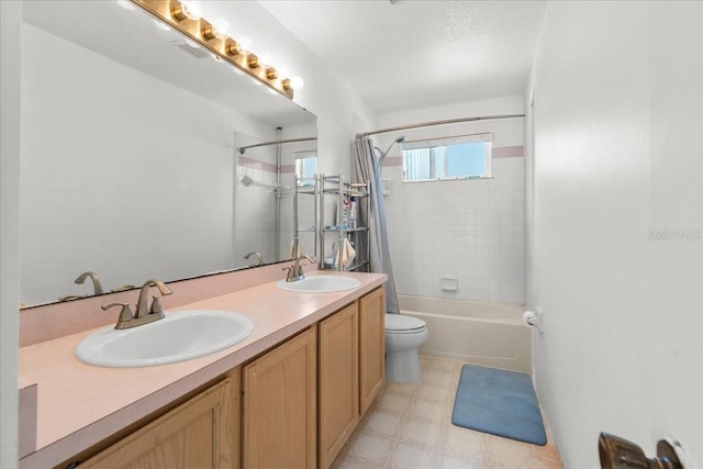 1240 Falconcrest Blvd, Apopka, FL 32712 - full bathroom featuring shower / tub combo, double vanity, and tile patterned floors