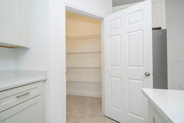 view of storage area