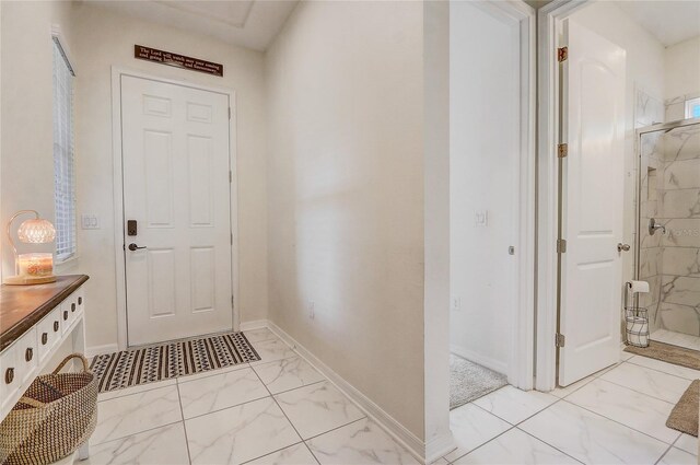 17084 Harbor Oak Pkwy, Winter Garden, FL 34787 - foyer with light marble finish flooring and baseboards