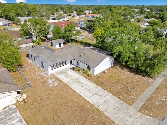 aerial view of residential area