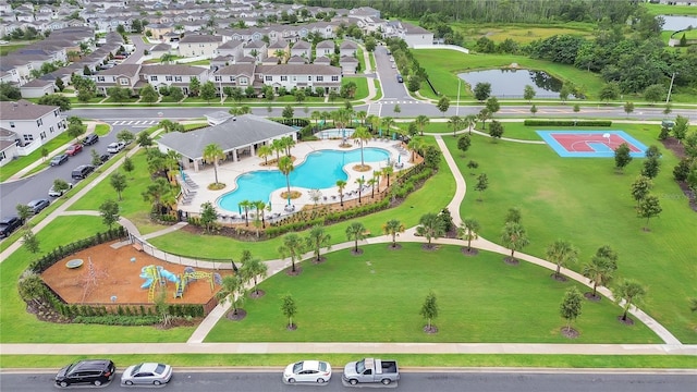 15060 Book Club Rd, Winter Garden, FL 34787 - drone / aerial view of a pool and a nearby body of water