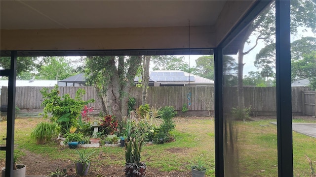 unfurnished sunroom with healthy amount of natural light