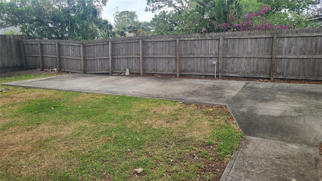 view of yard featuring a patio