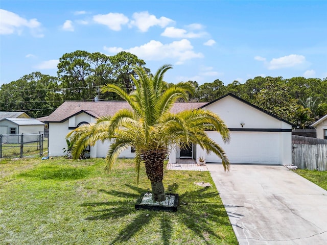 view of front of home with driveway, an attached garage, and stucco siding