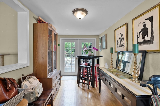 interior space featuring light wood-type flooring