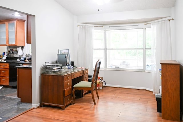 1430 Arrowhead Trl, Deltona, FL 32725 - home office featuring light wood-type flooring, healthy amount of natural light, and baseboards