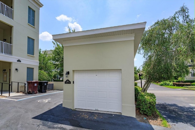 garage with central air condition unit