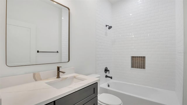 1371 Lake Dr, Casselberry, FL 32707 - full bathroom with toilet, shower / bath combination, and vanity