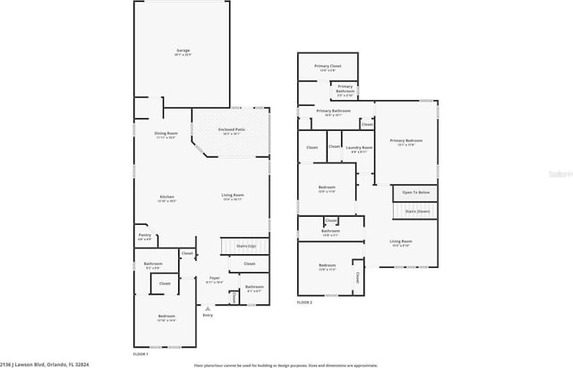 2136 J Lawson Blvd, Orlando, FL 32824 - floor plan / room layout