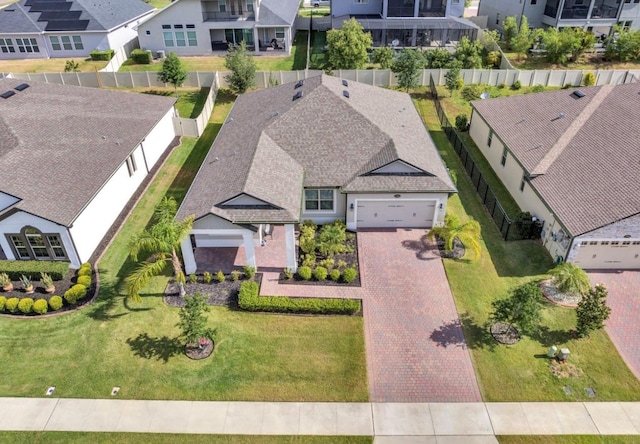 aerial perspective of suburban area