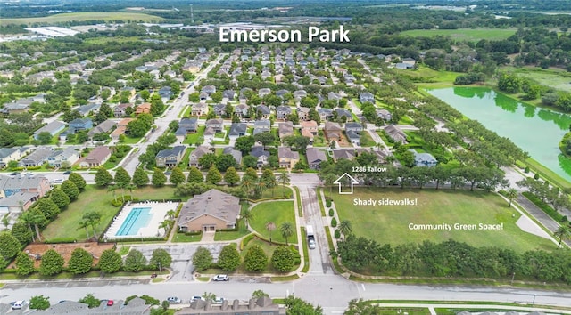 1286 Tallow Rd, Apopka, FL 32703 - bird's eye view of a nearby body of water and a pool