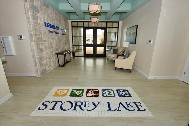 3150 Paradox Cir Unit 102, Kissimmee, FL 34746 - common area featuring coffered ceiling and beam ceiling