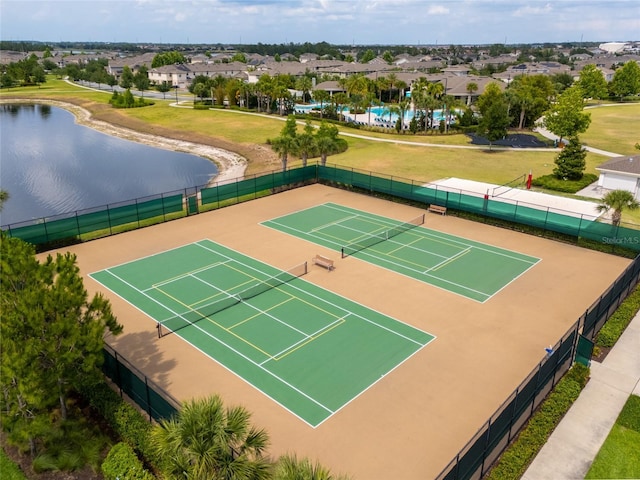 16162 Arbor Crest Aly, Winter Garden, FL 34787 - view of tennis court featuring fence and a water view