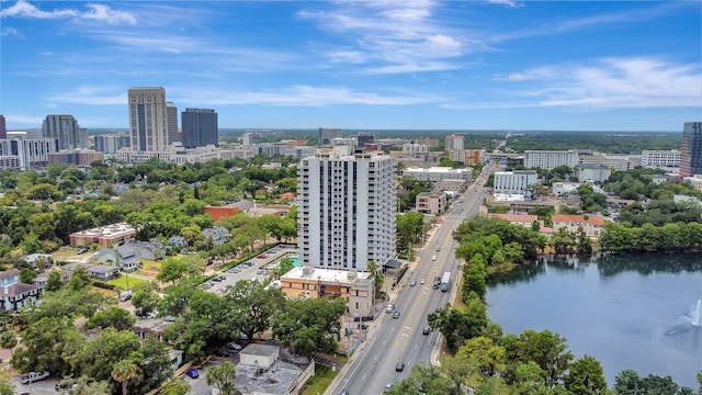 view of urban area with a nearby body of water