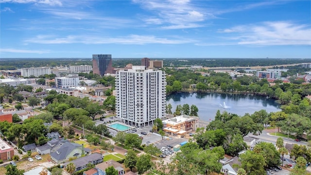 view of urban area featuring a nearby body of water