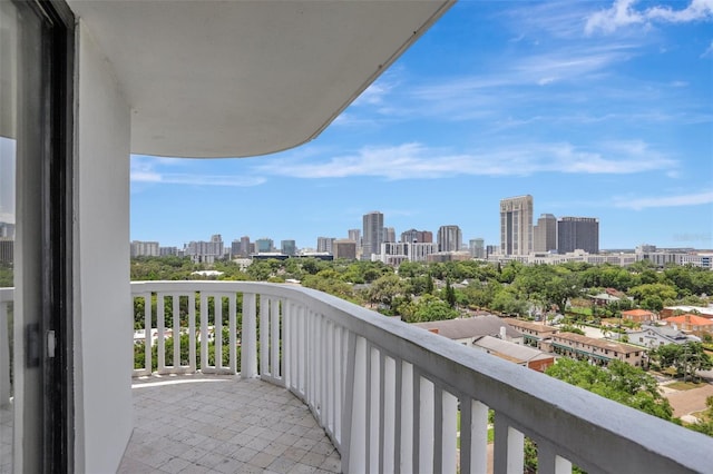 balcony with a view of skyline