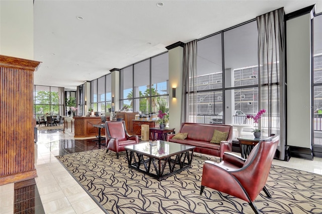 lobby featuring expansive windows
